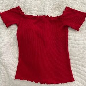 Off the shoulder crop top